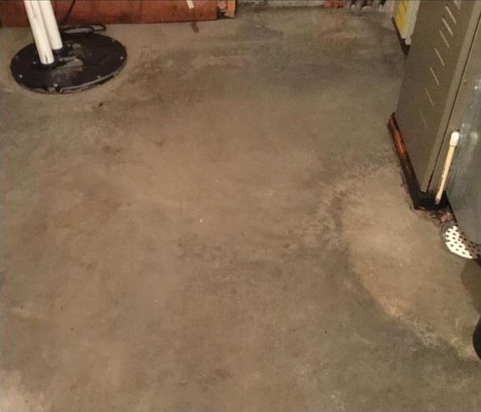 cleaned floor after sewage damage 
