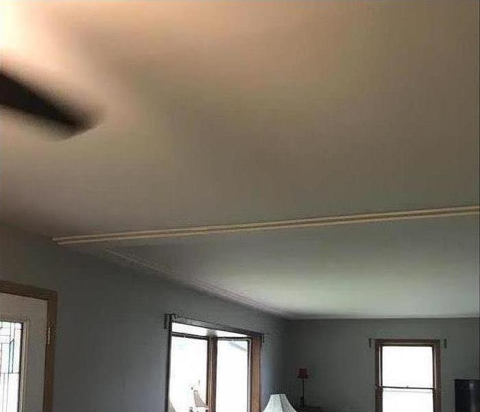 restored and cleaned ceiling in home 