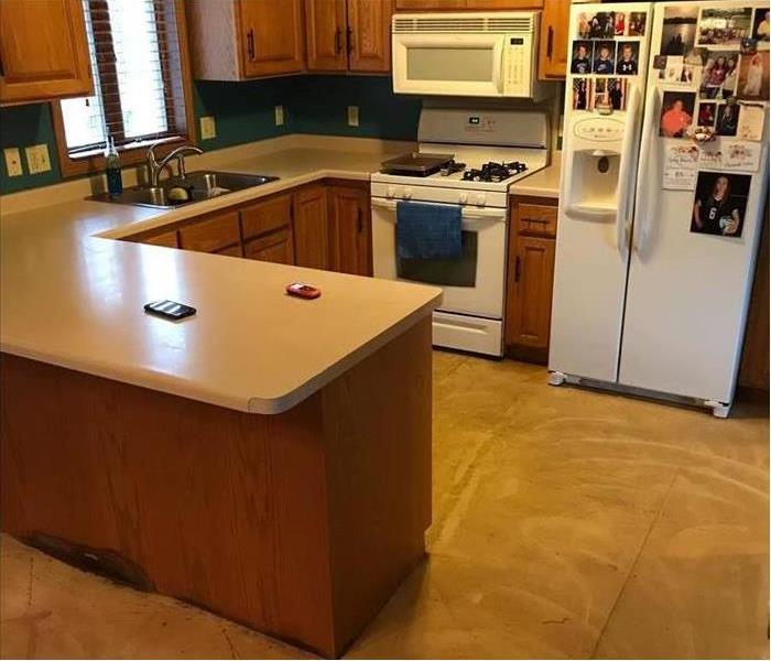 kitchen with water damage 