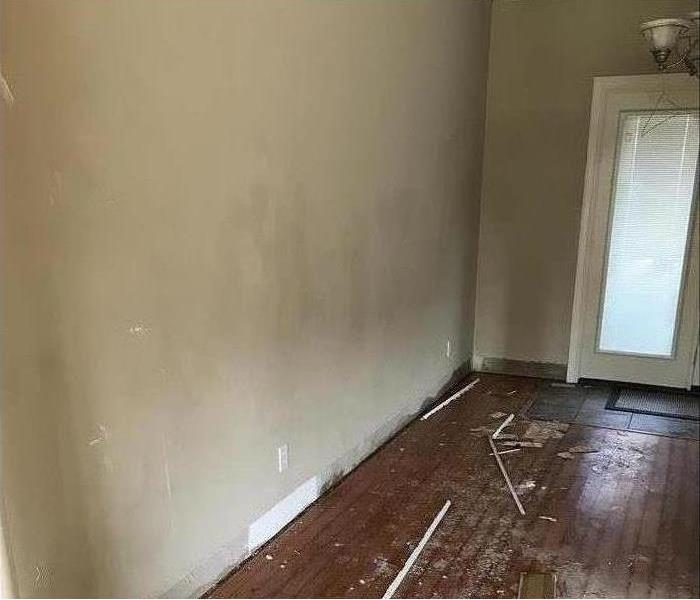 room with water damage 